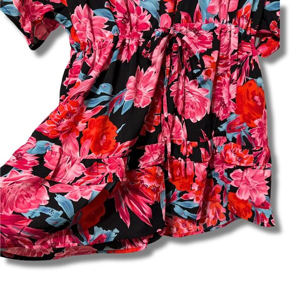 Umgee USA Floral Ruffle Sleeve Romper – Size XL – NWT - Picture 6 of 8